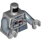 LEGO Medium steengrijs AT-AT Bestuurder met Sand Blauw Poten Minifiguur Torso (973 / 76382)