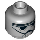 LEGO Medium Stone Gray AT-DP Pilot Minifigure Head (Recessed Solid Stud) (19750 / 25897)