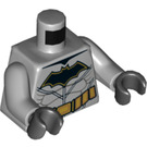 LEGO Medium Stone Gray Batman Torso with Gold Belt and Black Logo with Gold Outline (973 / 76382)