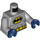 LEGO Medium steingrå Batman Overkropp med Gul Belte og Svart på Gul Flaggermus Oval (973 / 76382)