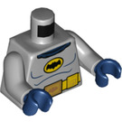 LEGO Medium Stone Gray Batman with Gray Suit and Yellow Belt with Dark Blue Boots and Spongy Cape Minifig Torso (973 / 76382)