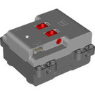 LEGO Mittleres Steingrau Battery Box, 9V, Powered Oben mit verschraubtem Batteriefachdeckel (85825)