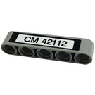 LEGO Medium Stone Gray Beam 5 with 'CM 42112' Sticker (32316)