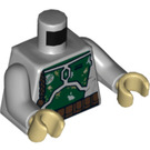 LEGO Gris Pierre Moyen Boba Fett avec Olive Vert Pauldron et Bronzer Mains Minifigurine Torse (973 / 76382)