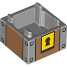 LEGO Medium Stone Gray Box 2 x 2 with Key hole (2821 / 103777)