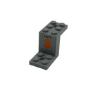 LEGO Medium Stone Gray Bracket 2 x 5 x 2.3 with 'LIFT' and Arrow Sticker without Inside Stud Holder (6087)