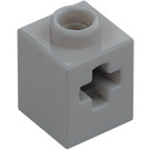 LEGO Medium steengrijs Steen 1 x 1 met As gat (73230)