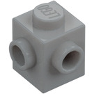 LEGO Medium Stone Gray Brick 1 x 1 with Two Studs on Adjacent Sides (26604)