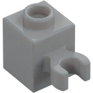 LEGO Medium steengrijs Steen 1 x 1 met Verticaal Klem (Open 'O'-clip, holle knop) (60475 / 65460)