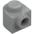 LEGO Medium Stengrå Kloss 1 x 1 x 0.7 Runda med Sidoknopp (3386)