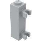 LEGO Medium Stone Gray Brick 1 x 1 x 3 with Vertical Clips (Solid Stud) (60583)