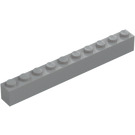 LEGO Střední kamenná šedá Kostka 1 x 10 (6111)