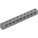 LEGO Mittleres Steingrau Stein 1 x 10 mit Löcher (2730)