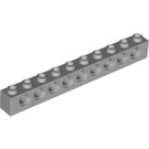 LEGO Mittleres Steingrau Backstein 1 x 10 mit Löcher (2730)