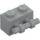 LEGO Medium Stone Gray Brick 1 x 2 with Handle (30236)