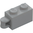 LEGO Medium Stone Gray Brick 1 x 2 with Hinge Shaft (Flush Shaft) (34816)