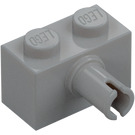 LEGO Medium Stone Gray Brick 1 x 2 with Pin with Bottom Stud Holder (44865)