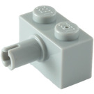 LEGO Medium Stone Gray Brick 1 x 2 with Pin without Bottom Stud Holder (2458)