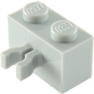 LEGO Keskitumma kivenharmaa Palikka 1 x 2 jossa Pystysuora Klipsi (Aukko klipsissä) (30237)