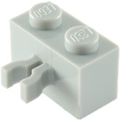 LEGO Medium Steengrijs Steen 1 x 2 met Verticaal Klem (Opening in clip) (30237)