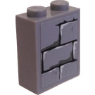 LEGO Medium Steengrijs Steen 1 x 2 x 2 met Bricks Sticker met Stud houder aan de binnenzijde (3245)