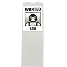 LEGO Medium Stone Gray Brick 1 x 2 x 5 with WANTED and BANE Sticker with Stud Holder (2454)