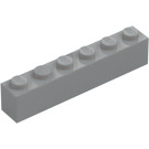 LEGO Medium Stone Gray Brick 1 x 6 (3009)
