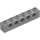 LEGO Mittleres Steingrau Stein 1 x 6 mit Löcher (3894)