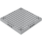 LEGO Mittleres Steingrau Stein 12 x 12 mit Pin und Achse Löcher (52040)