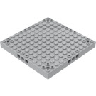 LEGO Medium Steengrijs Steen 12 x 12 met Pin en As Gaten (52040)