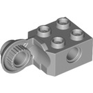 LEGO Mittleres Steingrau Backstein 2 x 2 mit Loch, Hälfte Rotation Joint Ball Vertikale (48171 / 48454)