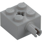 LEGO Medium steingrå Kloss 2 x 2 med Stift og akselhull (6232 / 42929)