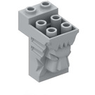 LEGO Medium Stone Gray Brick 2 x 3 x 3 with Lion's Head Carving and Cutout (30274 / 69234)