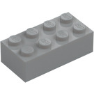 LEGO Střední kamenná šedá Kostka 2 x 4 (3001 / 72841)