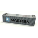 LEGO Medium Stengrå Brick 2 x 8 with Maersk Logo