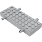 LEGO Medium Stone Gray Brick 4 x 10 with Wheel Holders (30076 / 66118)