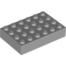 LEGO Medium Stone Gray Brick 4 x 6 (2356 / 44042)