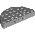 LEGO Medium Stone Gray Brick 4 x 8 Round Semi Circle (47974)