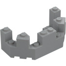 LEGO Medium stengrå Klods 4 x 8 x 2.3 Turret Top (6066)