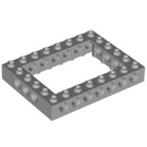 LEGO Mittleres Steingrau Backstein 6 x 8 mit Open Center 4 x 6 (1680 / 32532)