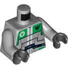 LEGO Medium Stone Gray Bright Green Robot Sidekick with Armor Torso (76382)
