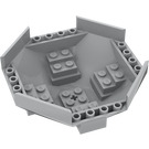 LEGO Medium Stone Gray Cockpit 10 x 10 x 4 Octagonal Base (2618)