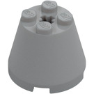 LEGO Medium Stone Gray Cone 3 x 3 x 2 with Axle Hole (6233 / 45176)