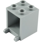 LEGO Medium Stone Gray Container 2 x 2 x 2 with Recessed Studs (4345 / 30060)