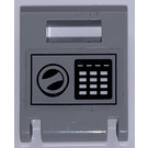 LEGO Gris pierre moyen Récipient Boîte 2 x 2 x 2 Porte avec Fente avec Safe Autocollant (4346)