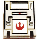 LEGO Medium steengrijs Container Doos 2 x 2 x 2 Deur met Sleuf met Star Wars Rebel logo (4346 / 83713)