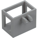 LEGO Medium Stone Gray Crane Basket 3 x 2 x 2 with Locking Hinge (51858 / 53030)