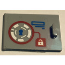 LEGO Medium Stone Gray Cupboard 2 x 3 x 2 Door with Safe and keyhole Sticker (4533)