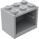 LEGO Grigio pietra medio Credenza 2 x 3 x 2 con bottoncini pieni (4532)