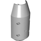 LEGO Medium Stone Gray Cylinder 6 x 3 x 10 Half with Taper and Four Pin Holes (57792)